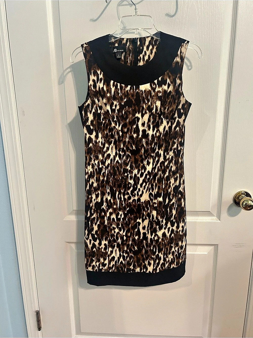 AB Studio Animal Print Mini Dress Size 4 Like New